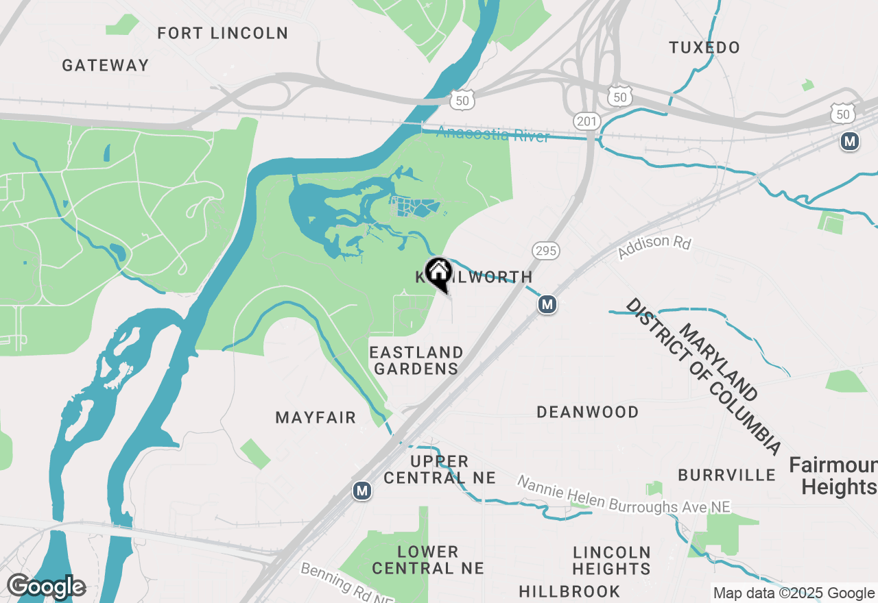 Map of 4301 Ord Street Ne, Washington, DC 20019