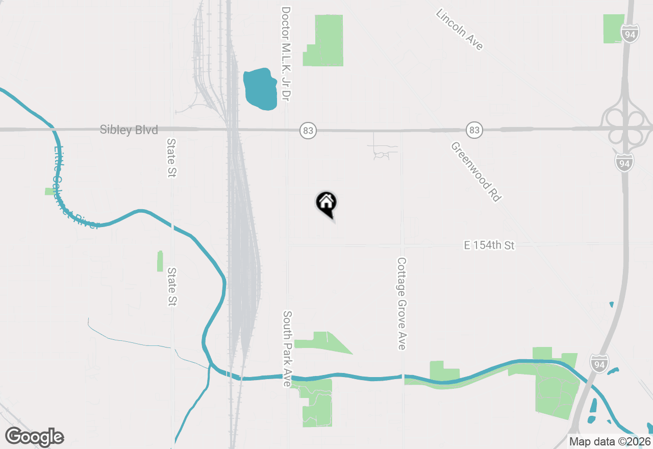 Map of 15310 Oak Street, Dolton, IL 60419