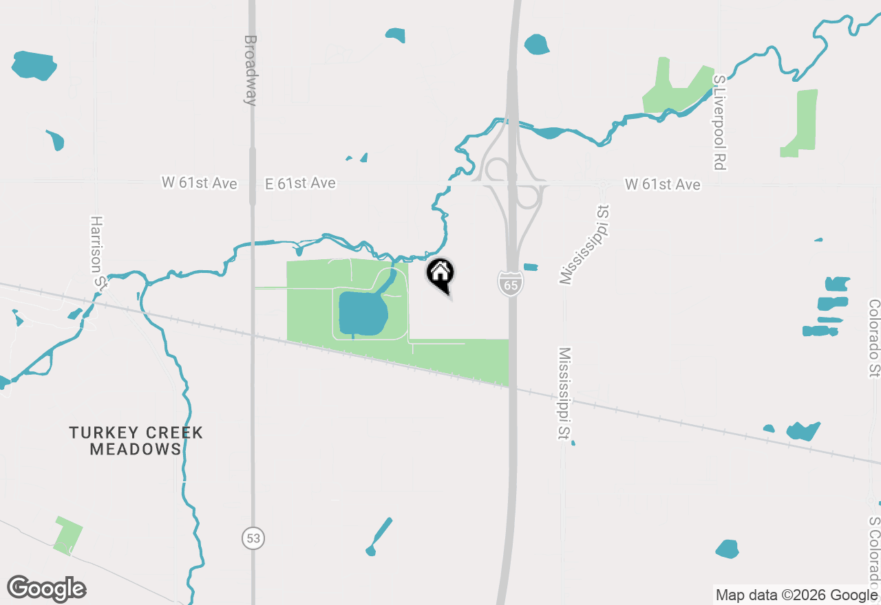 Map of 6396 Vermont Street, Merrillville, IN 46410