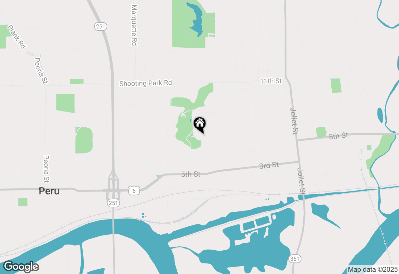 Map of 203 Center Place, Peru, IL 61354