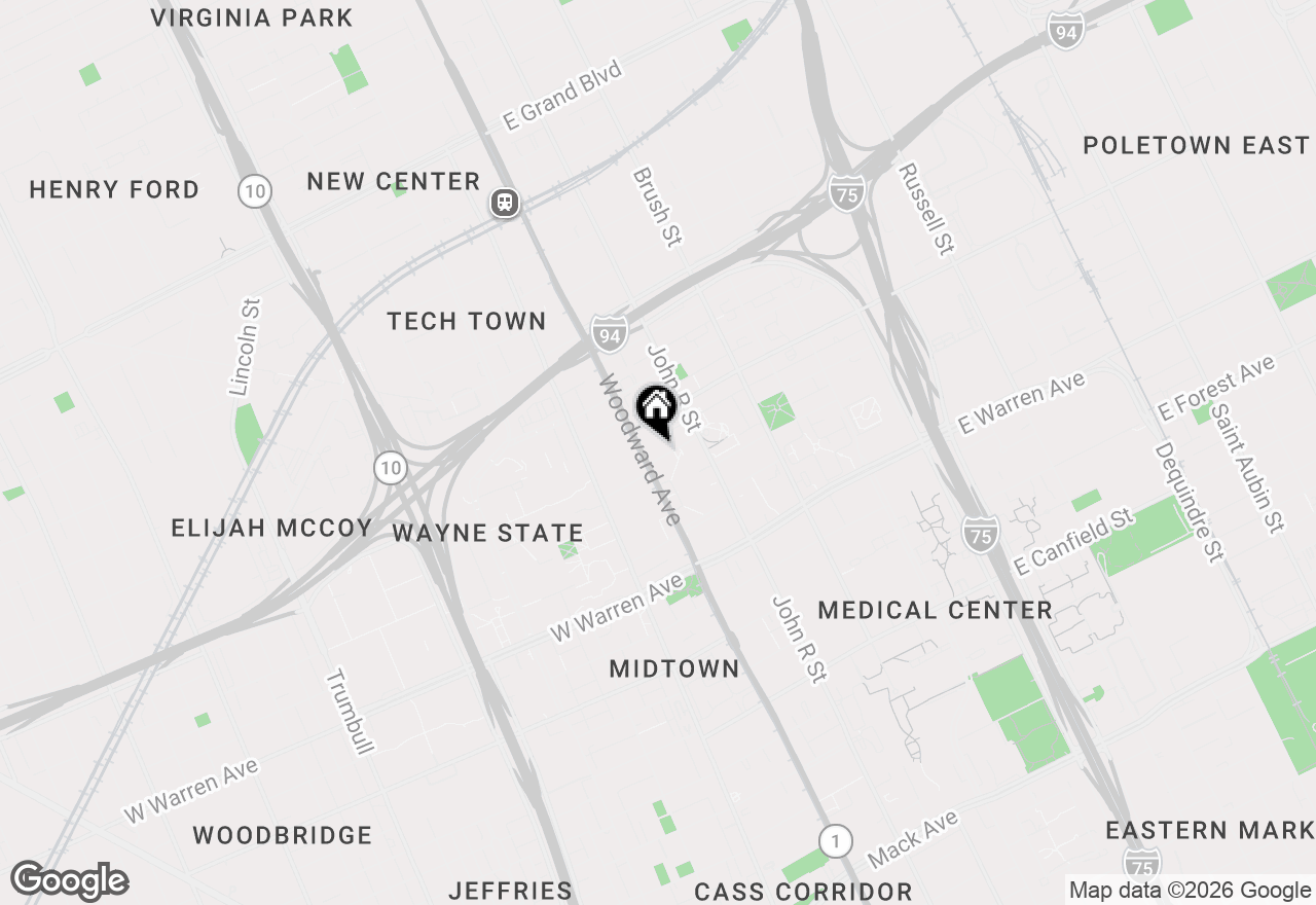 Map of 15 E Kirby Street #311, Detroit, MI 48202