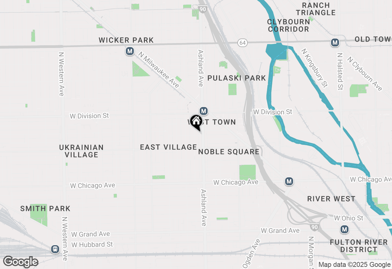 Map of 1049 N Marshfield Avenue #2CH, Chicago, IL 60622