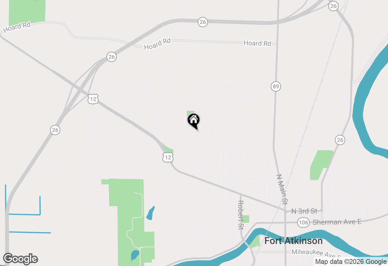 Map of 926 Hillcrest Drive, Fort Atkinson, WI 53538