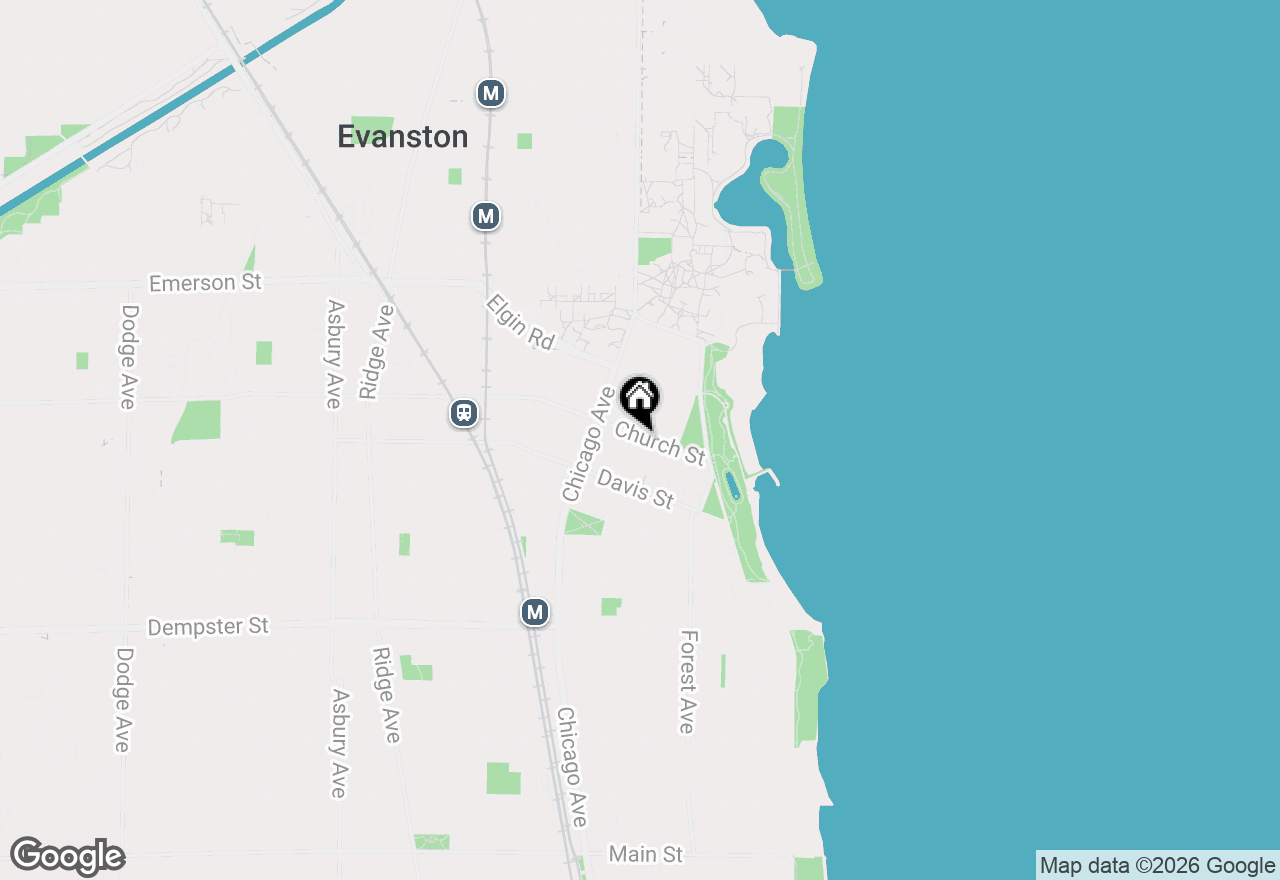 Map of 1635 Hinman Avenue #3, Evanston, IL 60201