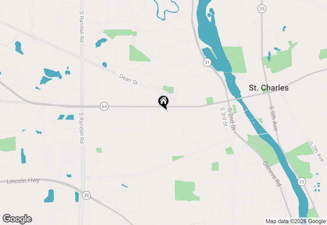 Map of 15 S 10th Street, St. Charles, IL 60174