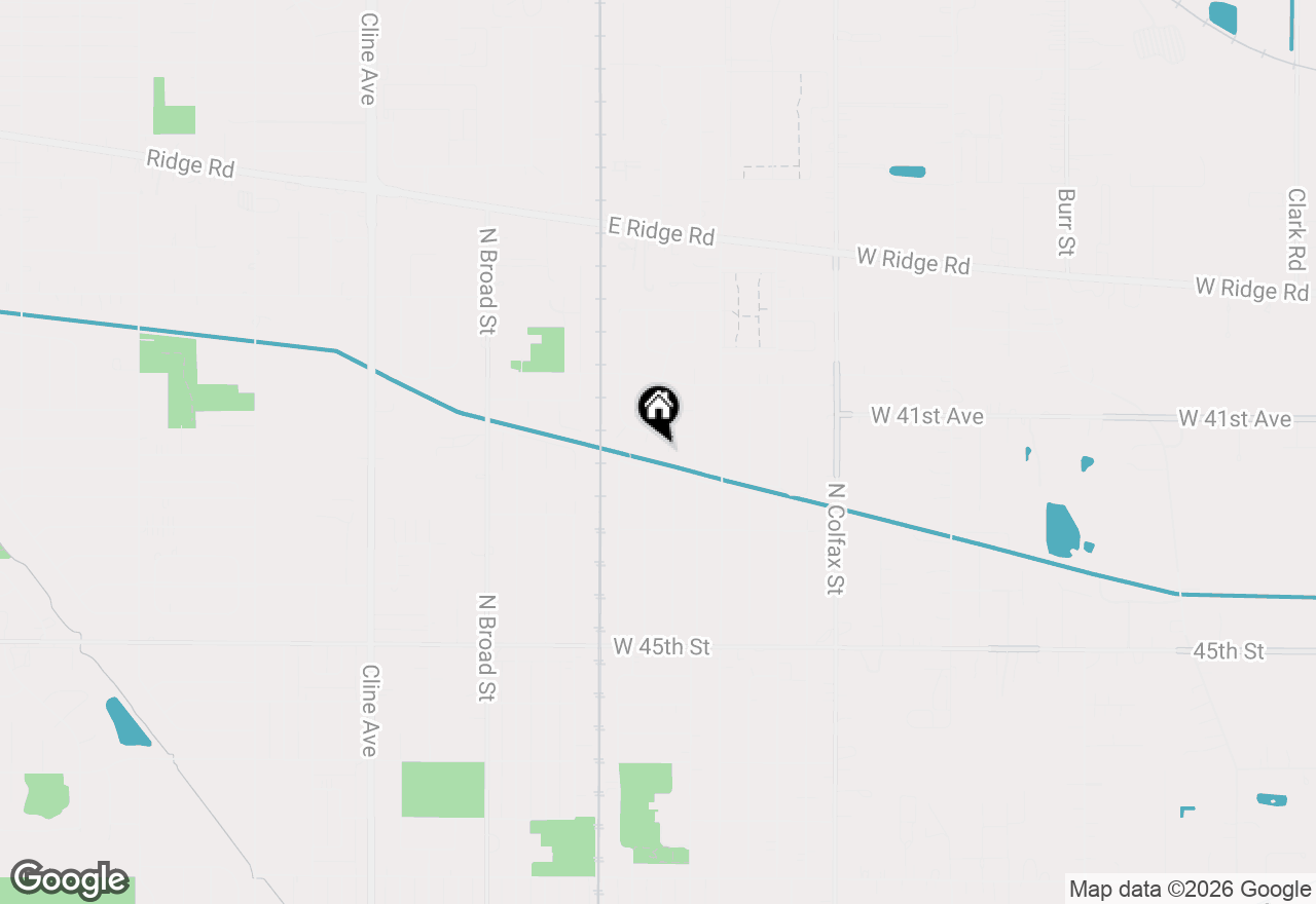 Map of 1216 N Dwiggins Court, Griffith, IN 46319
