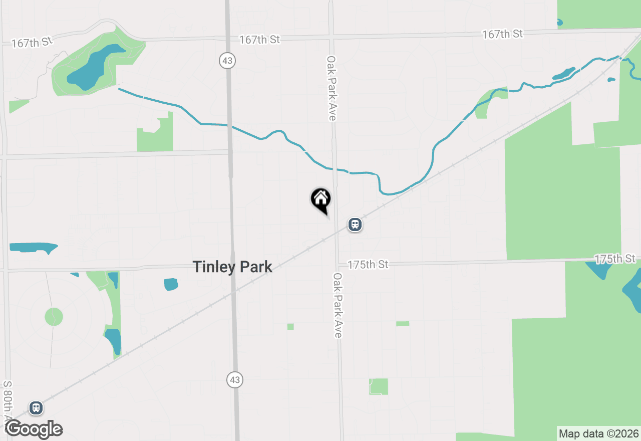 Map of 6832 173rd Place, Tinley Park, IL 60477