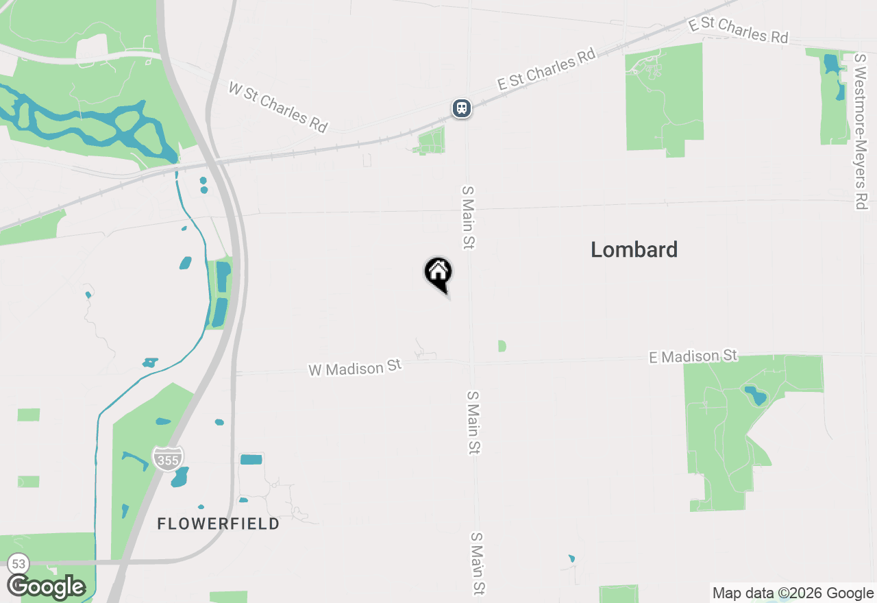Map of 110 Green Valley Drive, Lombard, IL 60148