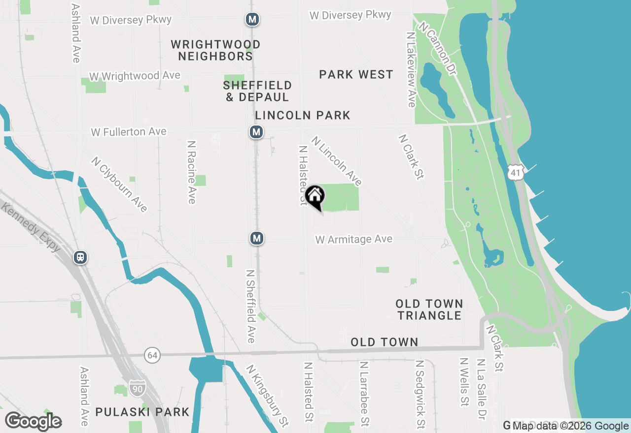 Map of 2050 N Burling Street #2, Chicago, IL 60614