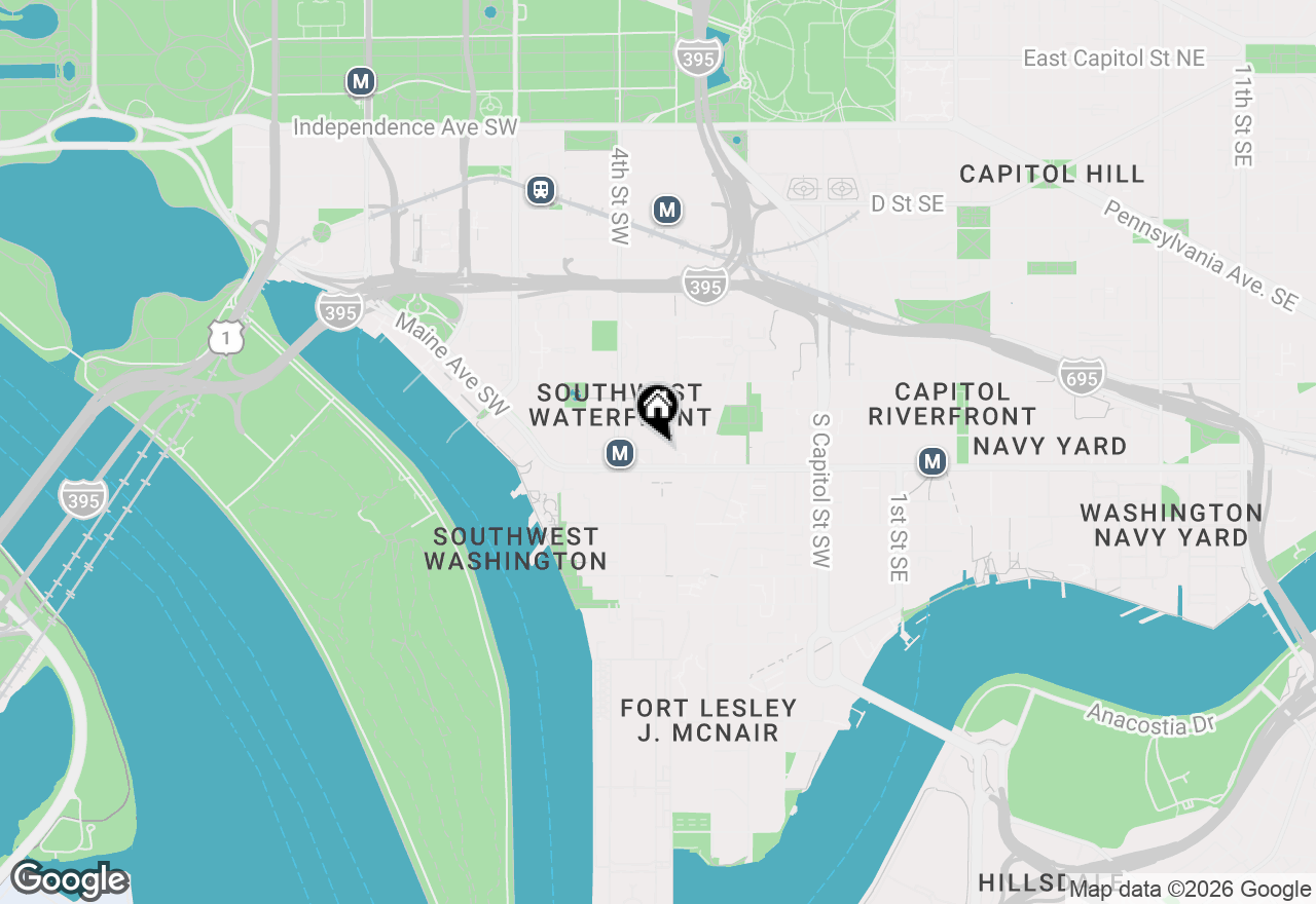 Map of 1101 3rd Street Sw #305, Washington, DC 20024