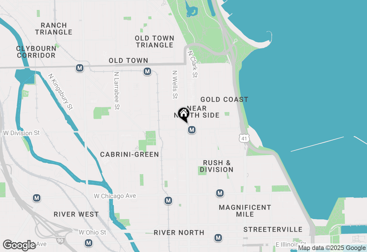 Map of 1212 N Lasalle Street #1705, Chicago, IL 60610