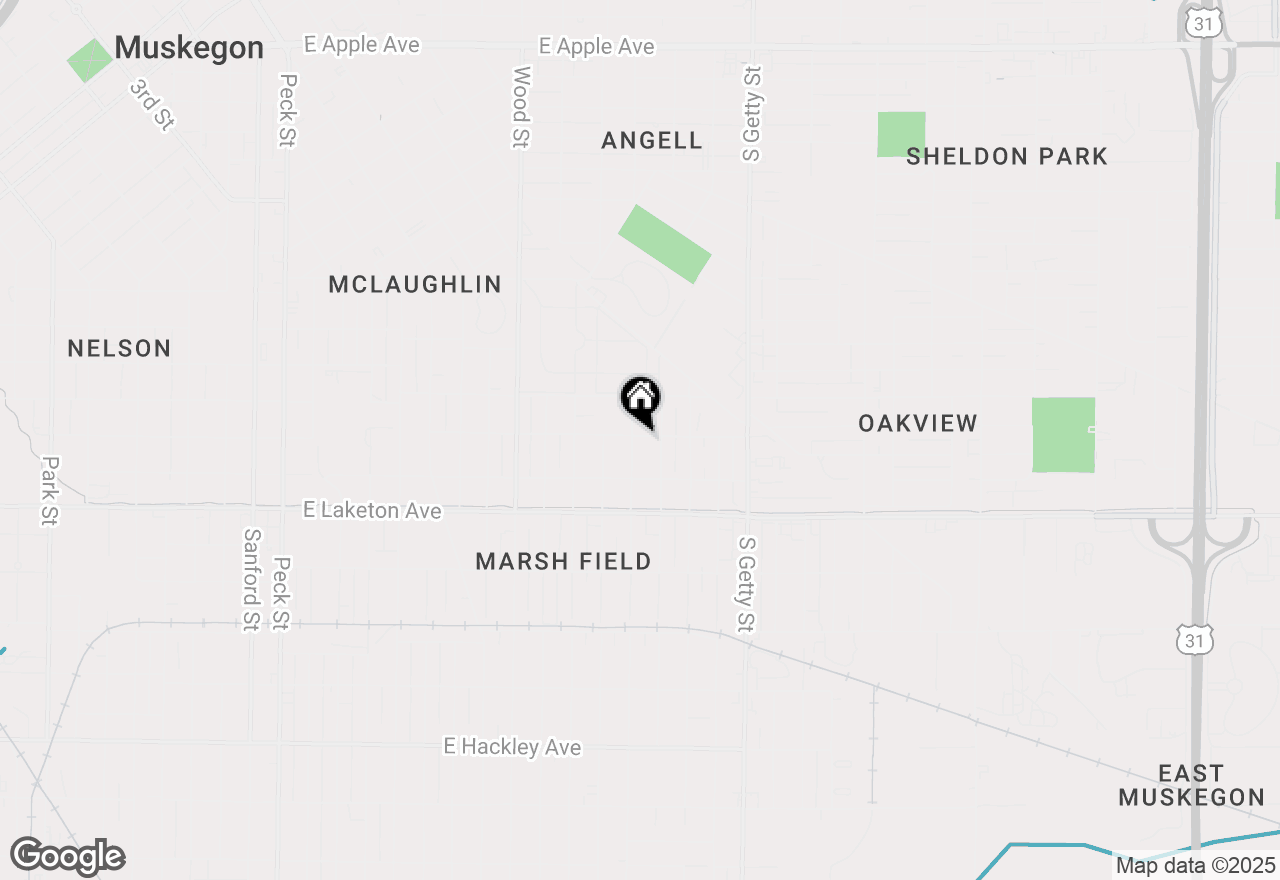 Map of 1676 Dyson Street, Muskegon, MI 49442