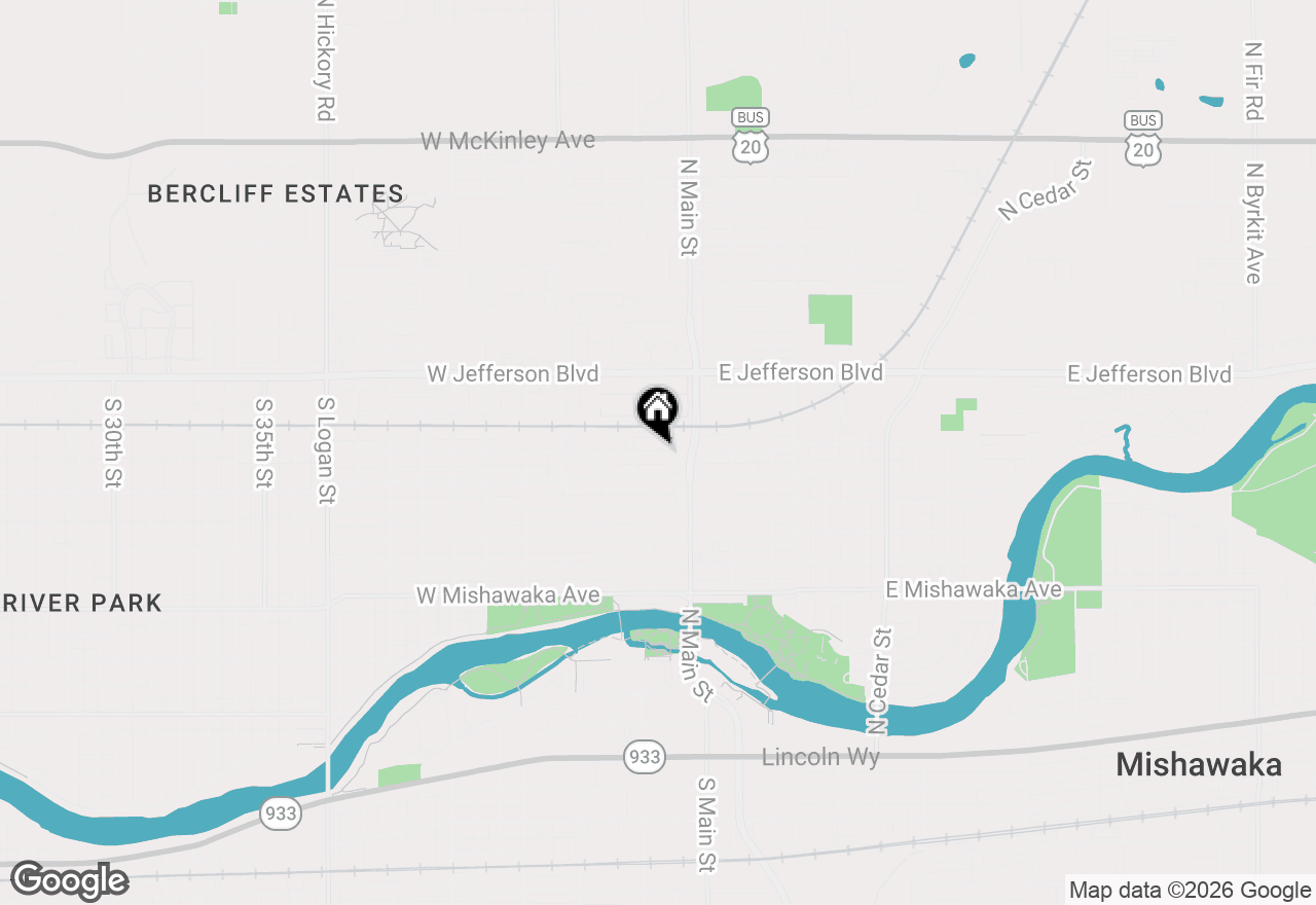 Map of 129 W Marion Street, Mishawaka, IN 46545