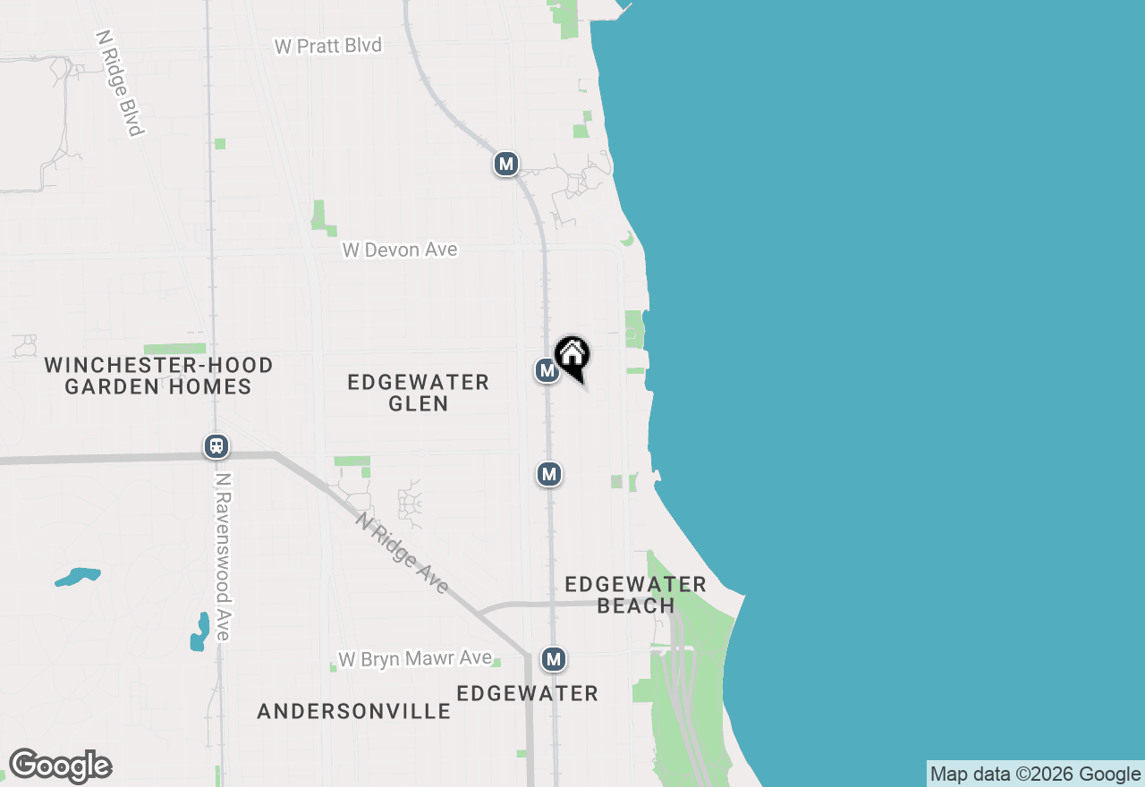 Map of 6121 N Winthrop Avenue #1S, Chicago, IL 60660