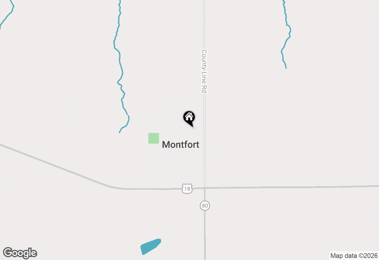Map of 103 S Prospect Street, Montfort, WI 53569