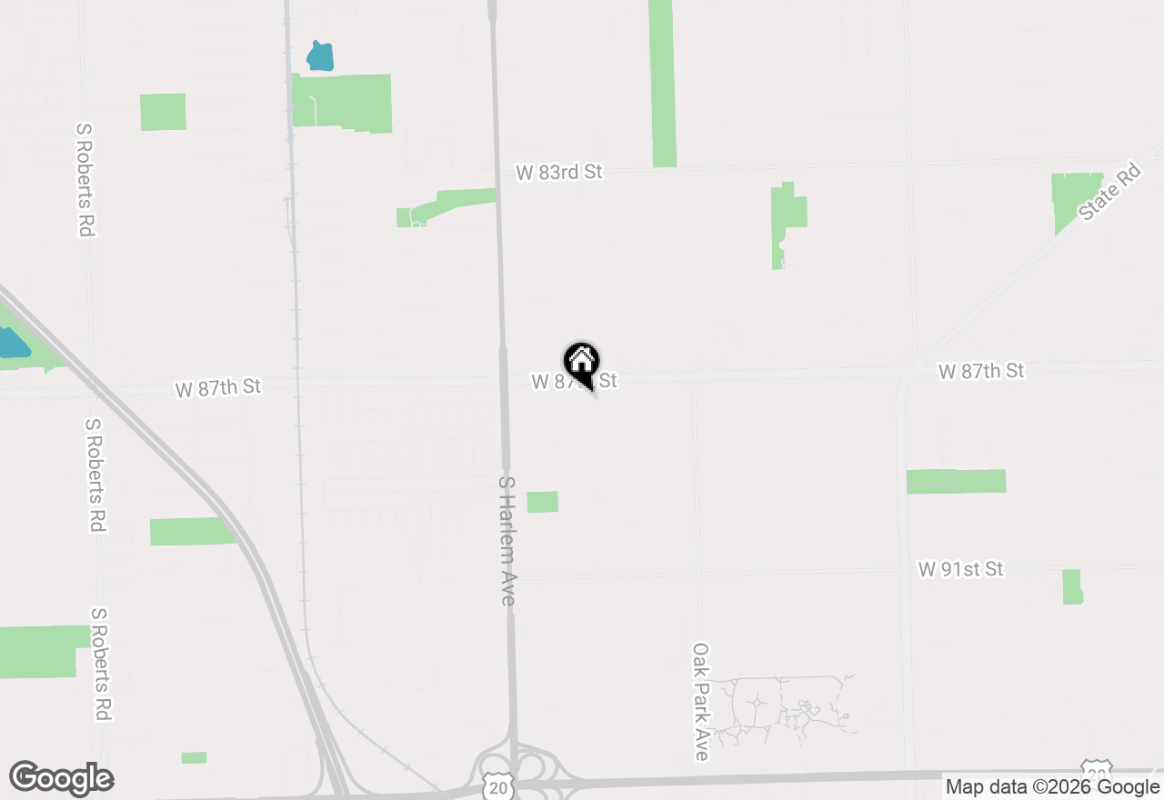 Map of 8718 Cranbrook Lane, Bridgeview, IL 60455