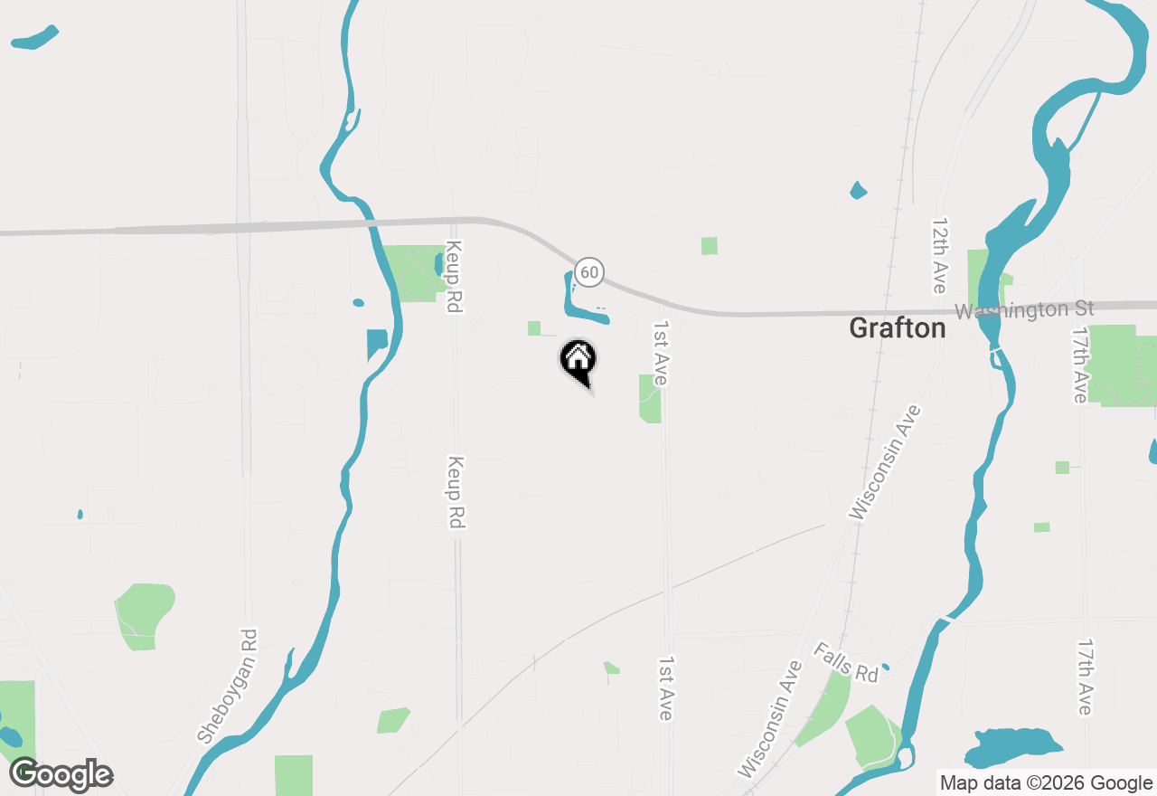 Map of 250 W Cedar St, Grafton, WI 53024
