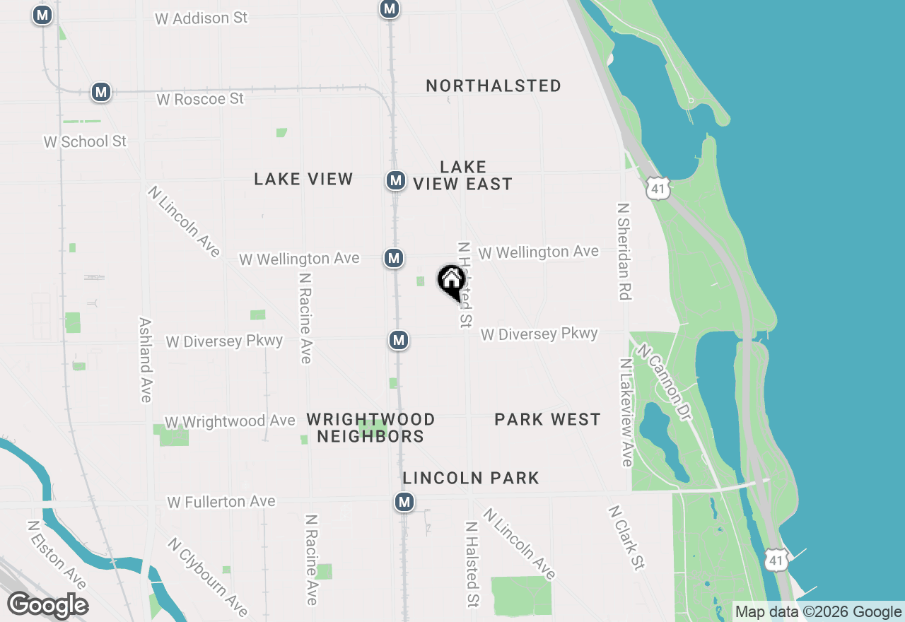 Map of 820 W Wolfram Street #C, Chicago, IL 60657
