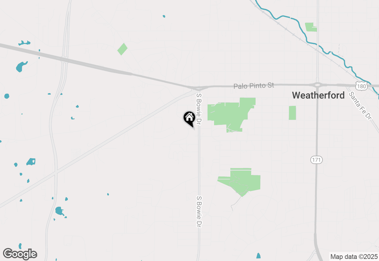 Map of 1215 Keechi Street, Weatherford, TX 76086