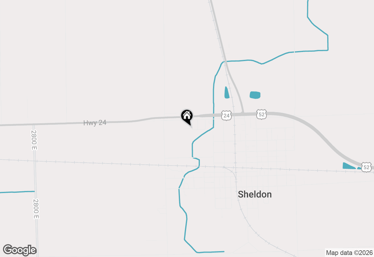 Map of 625 W Blue Street, Sheldon, IL 60966