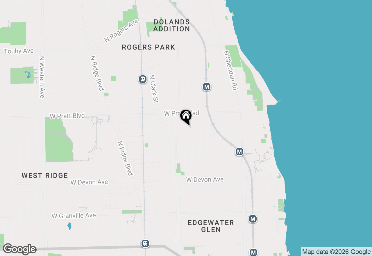 Map of 6703 N Bosworth Avenue #A2, Chicago, IL 60626