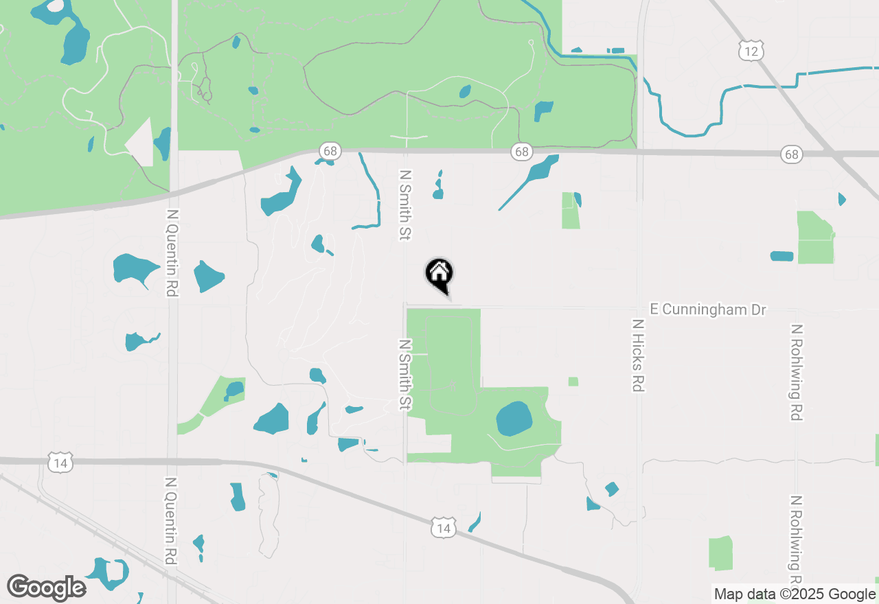 Map of 118 W Cunningham Drive, Palatine, IL 60067