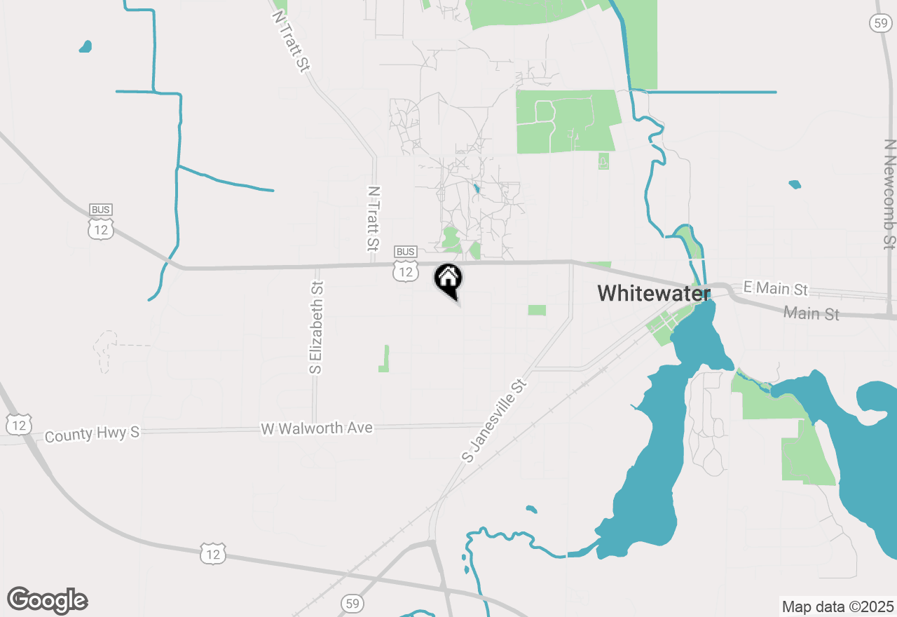 Map of 924 W Highland St, Whitewater, WI 53190