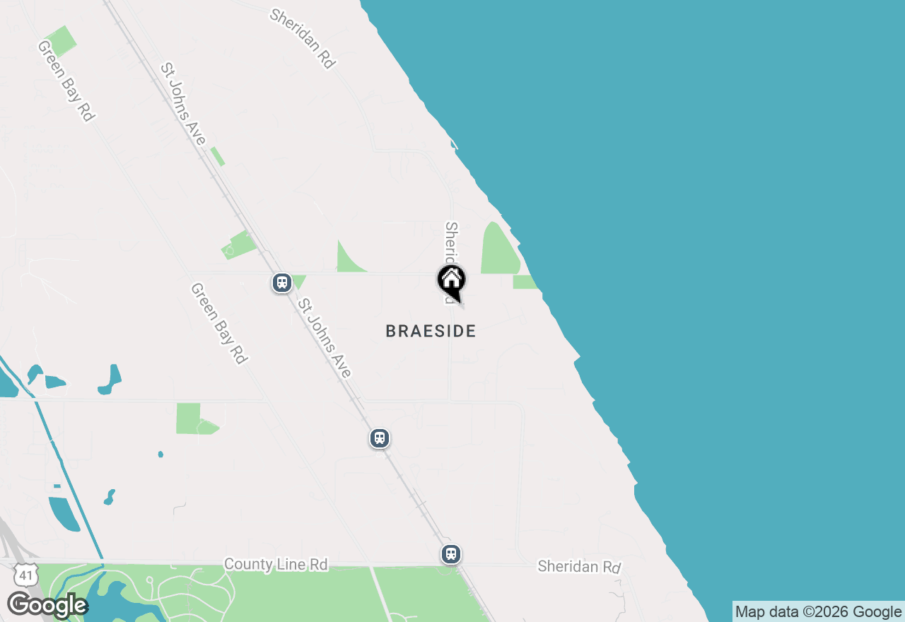 Map of 625 Sheridan Road, Highland Park, IL 60035