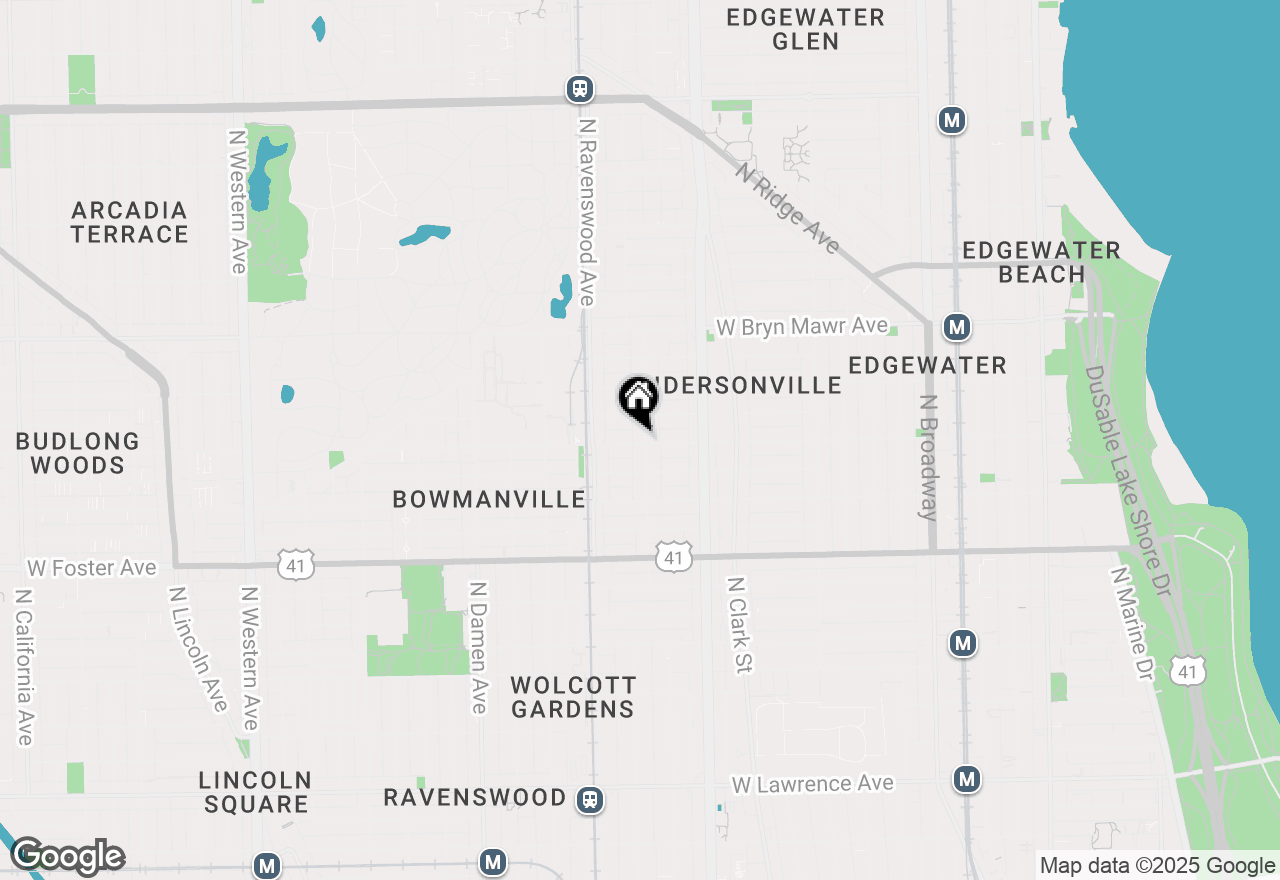 Map of 1706 W Balmoral Avenue #3, Chicago, IL 60640