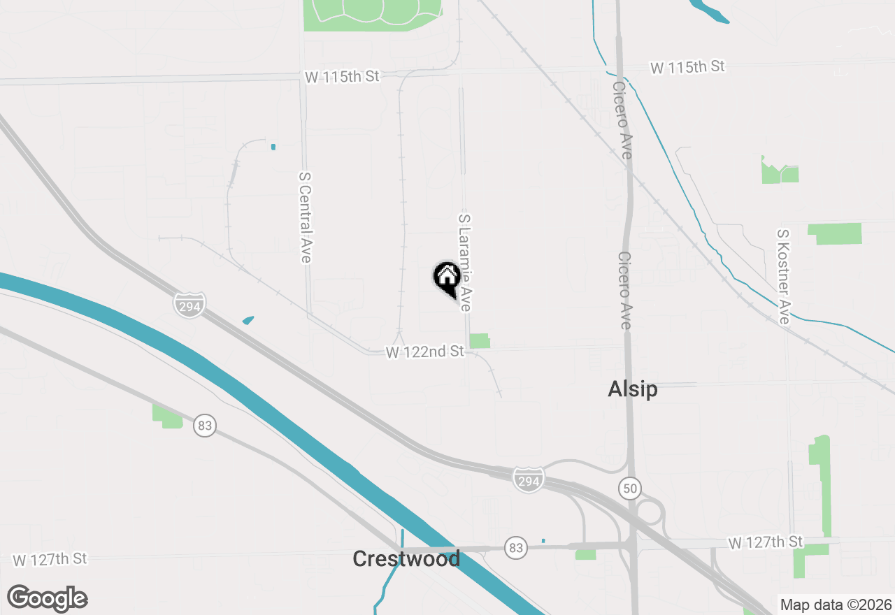 Map of 5220 W 121st Street, Alsip, IL 60803