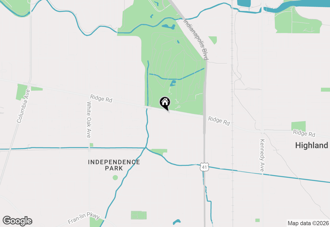 Map of 2116 Ridge Road, Highland, IN 46322
