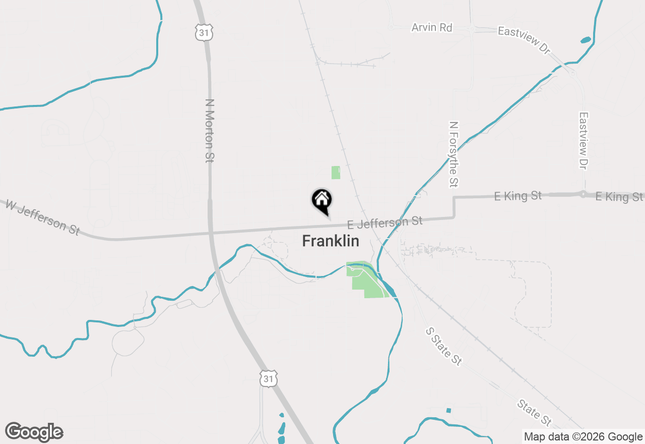 Map of 40 E Jefferson Street, Franklin, IN 46131