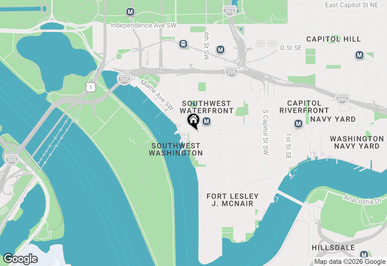 Map of 490 M Street Sw #W-609, Washington, DC 20024