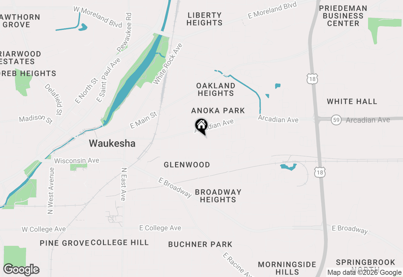Map of 831 Oakland Avenue, Waukesha, WI 53186