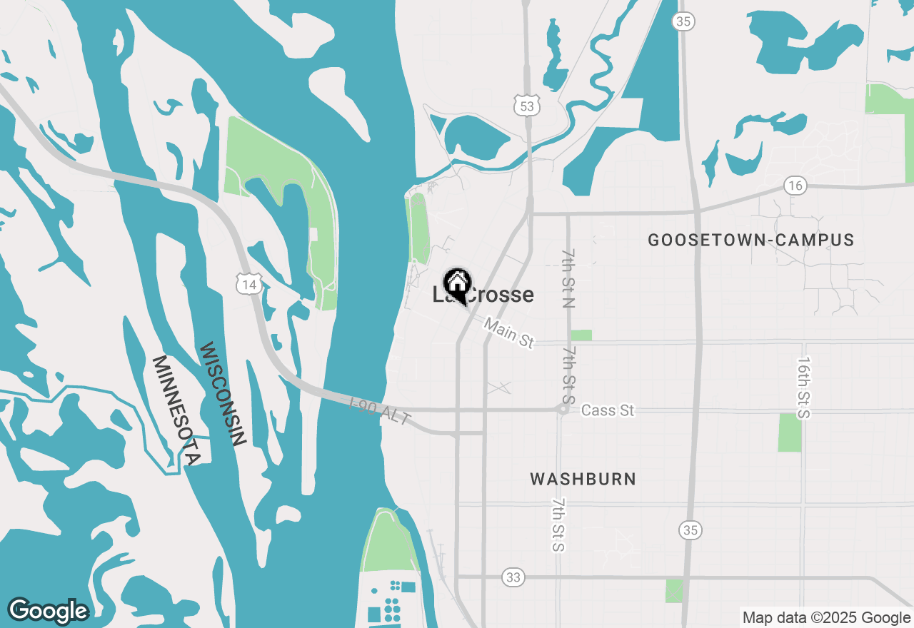 Map of 212 Main St, La Crosse, WI 54601