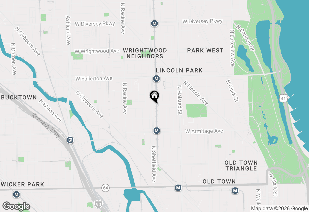 Map of 955 W Webster Avenue #2, Chicago, IL 60614