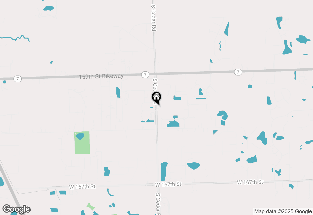 Map of 16121 S Cedar Road, Homer Glen, IL 60491