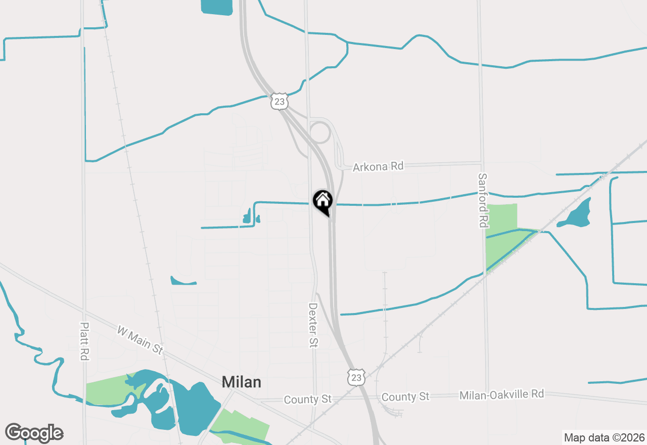 Map of 1164 Dexter Street, Milan, MI 48160