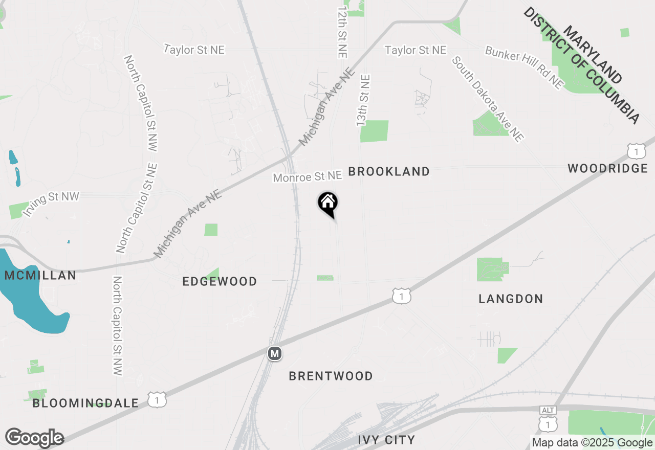 Map of 1025 Jackson Street Ne, Washington, DC 20017