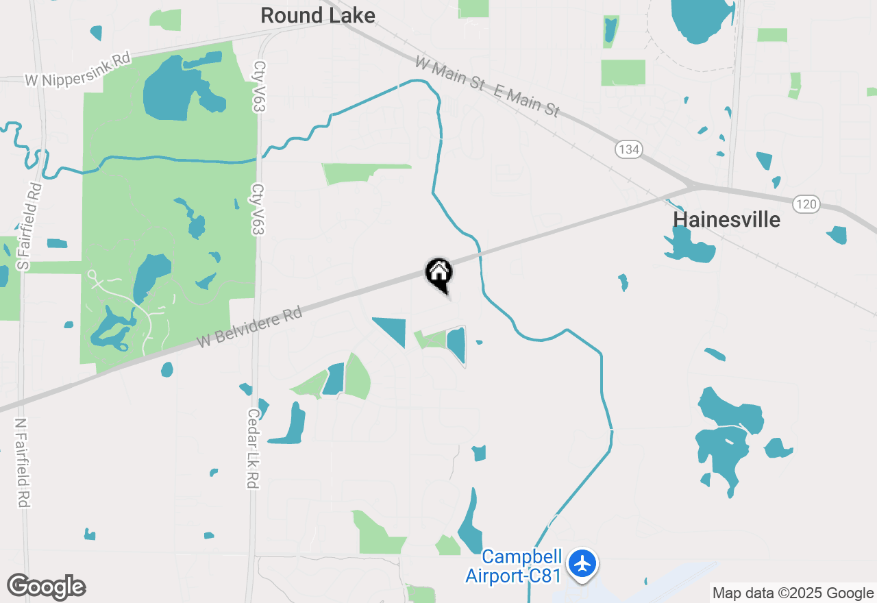 Map of 124 W Buckingham Drive, Round Lake, IL 60073