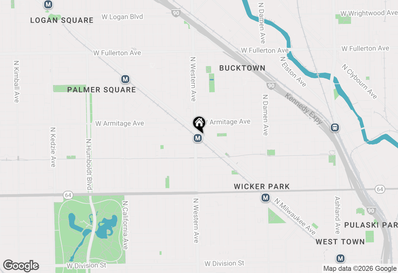 Map of 1914 N Milwaukee Avenue #202L, Chicago, IL 60647