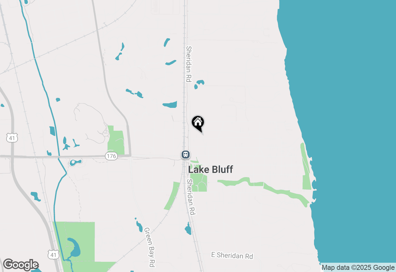 Map of 24 E Washington Avenue #-3, Lake Bluff, IL 60044