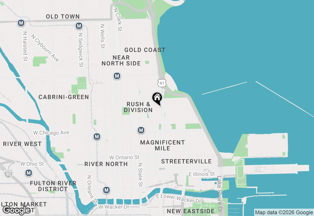 Map of 77 E Walton Street #25D, Chicago, IL 60611