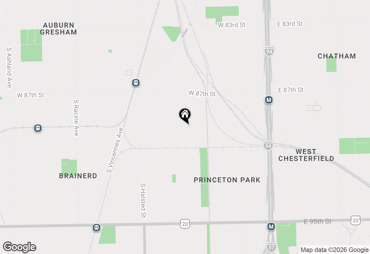 Map of 8907 S Parnell Avenue, Chicago, IL 60620