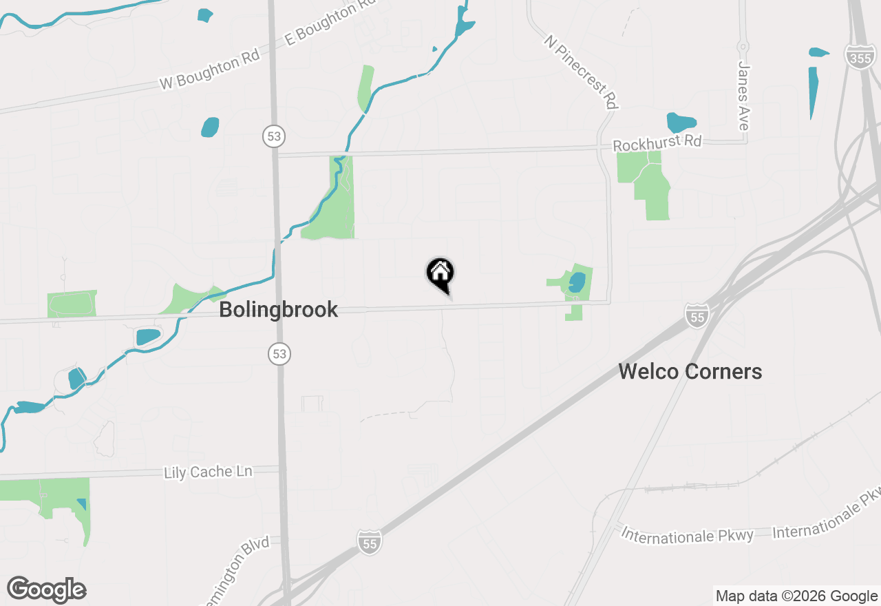 Map of 238 E Briarcliff Road, Bolingbrook, IL 60440