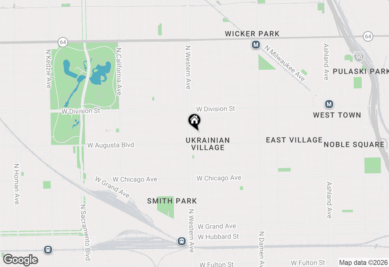 Map of 2344 W Cortez Street #GS, Chicago, IL 60622