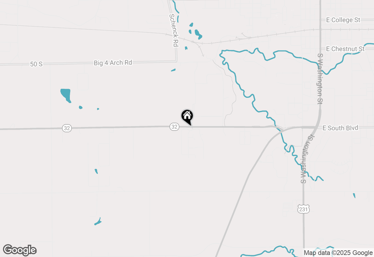 Map of 31 Spring Run Drive, Crawfordsville, IN 47933