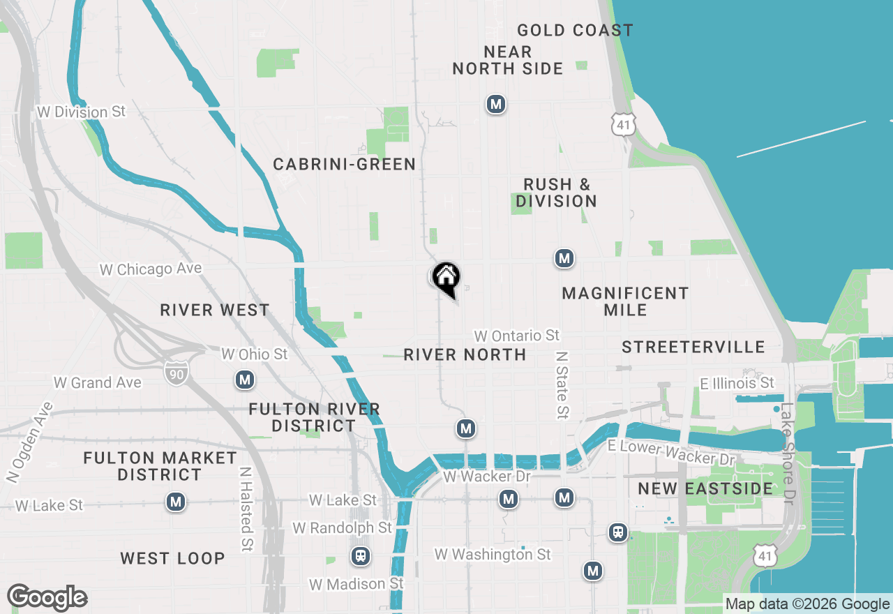 Map of 225 W Huron Street #313, Chicago, IL 60654