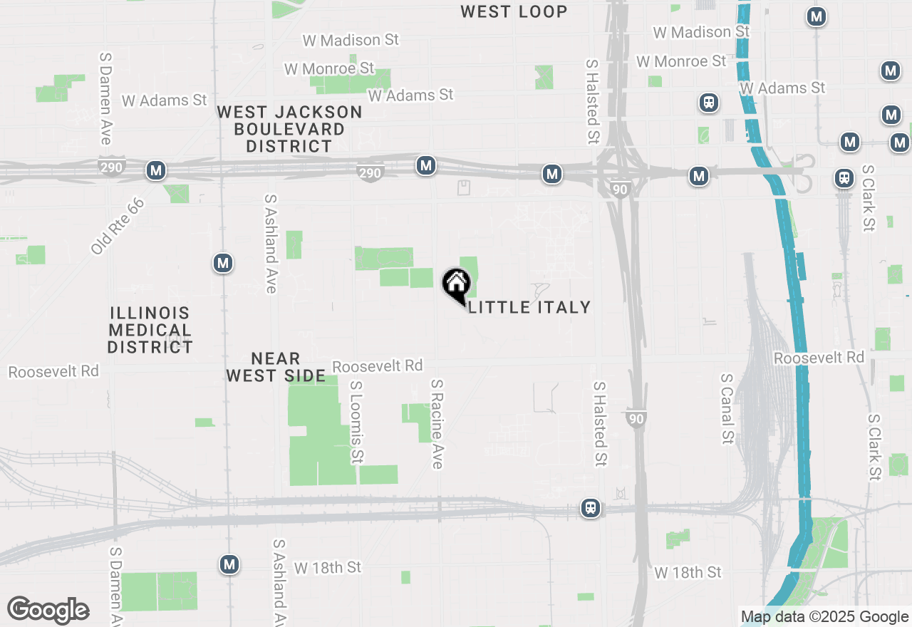 Map of 1131 W Taylor Street #3F, Chicago, IL 60607