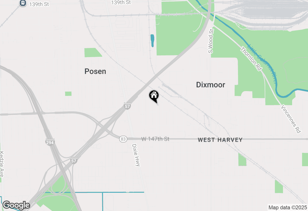 Map of 14424 Leavitt Avenue, Dixmoor, IL 60426